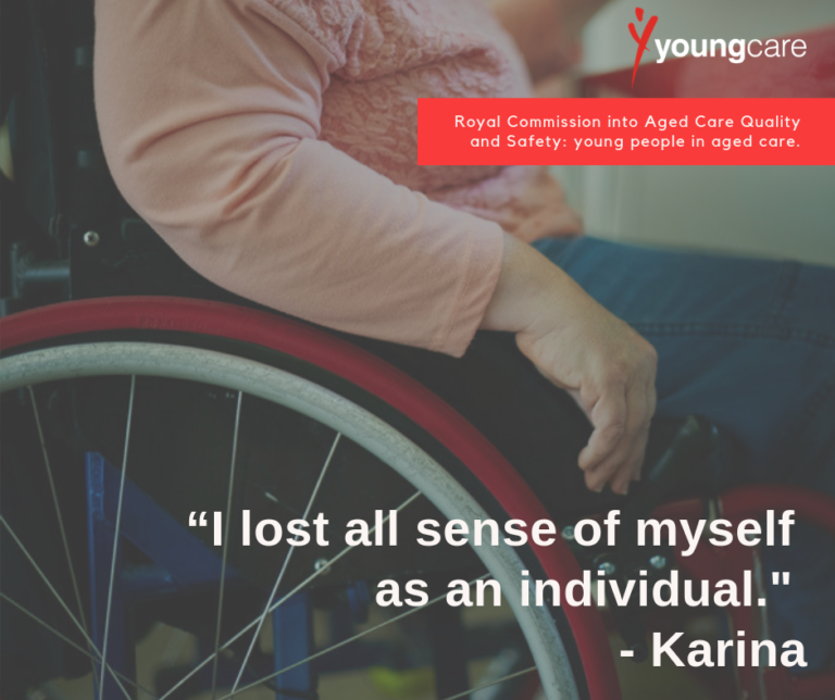 Karina in a wheelchair - "I lost all sense of myself as an individual"